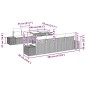 vidaXL Set Divano da Giardino 9 Pezzi con Cuscini Grigi in Rattan Sintetico