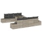 vidaXL Set Giardino 9 Pezzi con Cuscini Grigi in Rattan Sintetico vidaXL Set Giardino 9 Pezzi con Cuscini Grigi in Rattan Sintetico