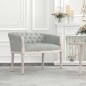 Panca Grigio Chiaro 98x56x69 cm in Velluto Panca Grigio Chiaro 98x56x69 cm in Velluto