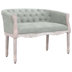 Panca Grigio Chiaro 98x56x69 cm in Velluto