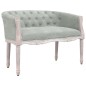 Panca Grigio Chiaro 98x56x69 cm in Velluto Panca Grigio Chiaro 98x56x69 cm in Velluto