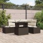 vidaXL Set di Divani da Giardino a 5 Pezzi con Cuscini in Rattan Sintetico Marrone vidaXL Set di Divani da Giardino a 5 Pezzi con Cuscini in Rattan Sintetico Marrone