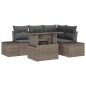 vidaXL Set di divani da giardino 5 pezzi con cuscini in rattan grigio