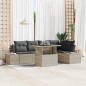 vidaXL Set Giardino 6 Pezzi con Cuscini in Rattan e Poliestere Grigio Chiaro vidaXL Set Giardino 6 Pezzi con Cuscini in Rattan e Poliestere Grigio Chiaro