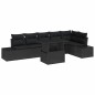 vidaXL Set di divani da giardino 7 pezzi con cuscini in rattan sintetico nero vidaXL Set di divani da giardino 7 pezzi con cuscini in rattan sintetico nero