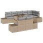 vidaXL Set di divani da giardino 9 pezzi con cuscini beige in polyrattan vidaXL Set di divani da giardino 9 pezzi con cuscini beige in polyrattan