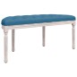 vidaXL Panca Blu 110,5x45x49 cm in Velluto