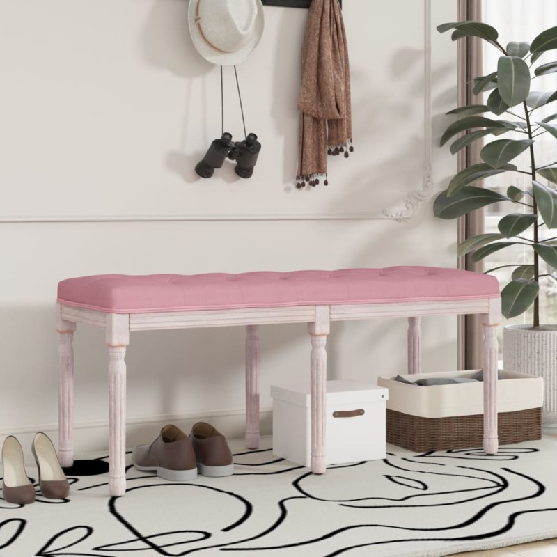 vidaXL Panca Rosa 110x40x49 cm in Velluto vidaXL Panca Rosa 110x40x49 cm in Velluto