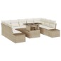 vidaXL Set Giardino Rattan Sintetico 10 Pezzi con Cuscini Beige vidaXL Set Giardino Rattan Sintetico 10 Pezzi con Cuscini Beige