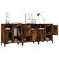 Credenze 3pz Rovere Fumo 60x35x70 cm in Legno Multistrato Credenze 3pz Rovere Fumo 60x35x70 cm in Legno Multistrato
