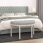 Panca Grigio Chiaro 81,5x41x49 cm in Velluto Panca Grigio Chiaro 81,5x41x49 cm in Velluto