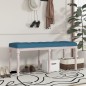 Panca Blu 110x40x49 cm in Velluto Panca Blu 110x40x49 cm in Velluto