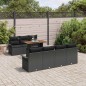 vidaXL Set Divano da Giardino in 8 Pezzi con Cuscini Neri in Rattan Sintetico Acacia vidaXL Set Divano da Giardino in 8 Pezzi con Cuscini Neri in Rattan Sintetico Acacia