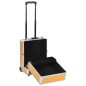 Valigia Trolley per Cosmetici 35x29x45 cm Oro in Alluminio Valigia Trolley per Cosmetici 35x29x45 cm Oro in Alluminio