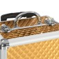 Valigia Trolley per Cosmetici 35x29x45 cm Oro in Alluminio Valigia Trolley per Cosmetici 35x29x45 cm Oro in Alluminio