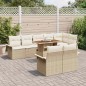 vidaXL Set da Pranzo da Giardino 9 Pezzi con Cuscini in Rattan Sintetico Beige vidaXL Set da Pranzo da Giardino 9 Pezzi con Cuscini in Rattan Sintetico Beige