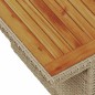 vidaXL Set di divani da giardino , 5 pezzi, con cuscini beigi e rattan acacia.
