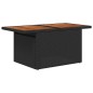 vidaXL Set Giardino da 8 Pezzi con Cuscini in Rattan Polyrattan Nero e Acacia