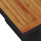 vidaXL Set Giardino da 8 Pezzi con Cuscini in Rattan Polyrattan Nero e Acacia