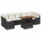 vidaXL Set di divani da giardino 8 pezzi di con cuscini in rattan nero