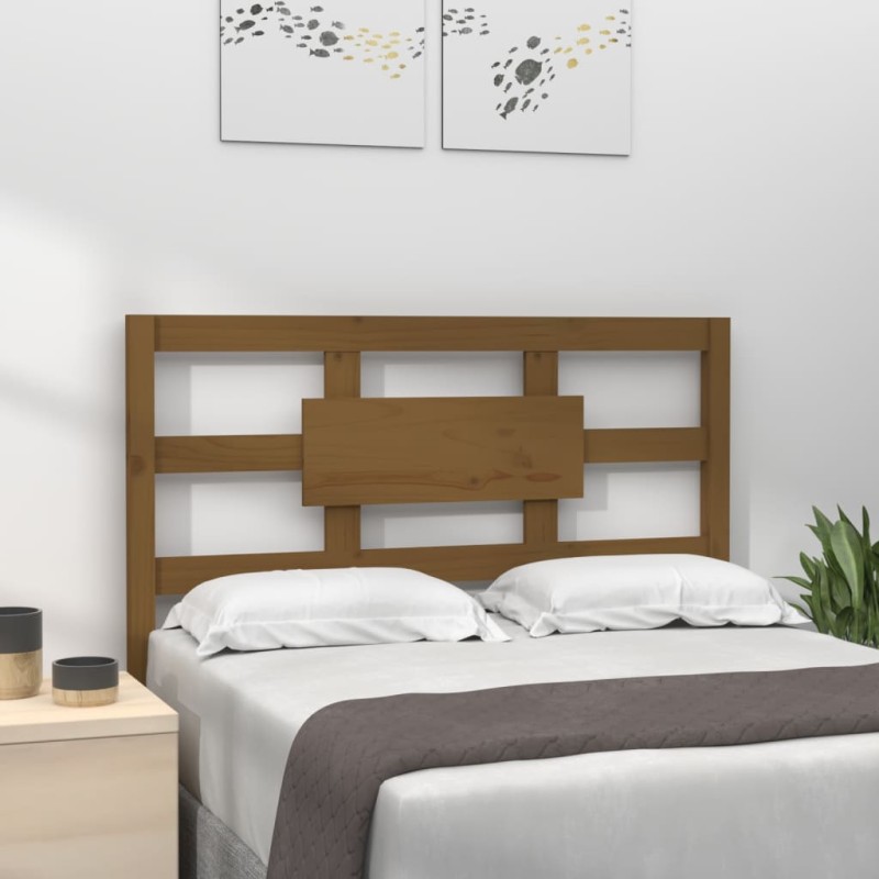 Testiera per Letto Miele 80,5x4x100cm in Legno Massello di Pino Testiera per Letto Miele 80,5x4x100cm in Legno Massello di Pino