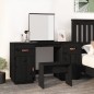 Set Toeletta con Specchio Nero in Legno Massello di Pino Set Toeletta con Specchio Nero in Legno Massello di Pino