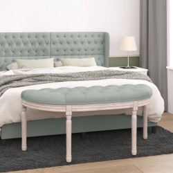 Panca Grigio Chiaro 110,5x45x49 cm in Velluto