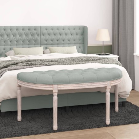 Panca Grigio Chiaro 110,5x45x49 cm in Velluto