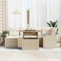 vidaXL Set di divani da giardino 7 pezzi con cuscini beige in rattan polietilene e acacia vidaXL Set di divani da giardino 7 pezzi con cuscini beige in rattan polietilene e acacia