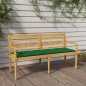 Panchina Batavia con Cuscino Verde 150 cm Legno Massello Teak Panchina Batavia con Cuscino Verde 150 cm Legno Massello Teak