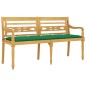 Panchina Batavia con Cuscino Verde 150 cm Legno Massello Teak Panchina Batavia con Cuscino Verde 150 cm Legno Massello Teak