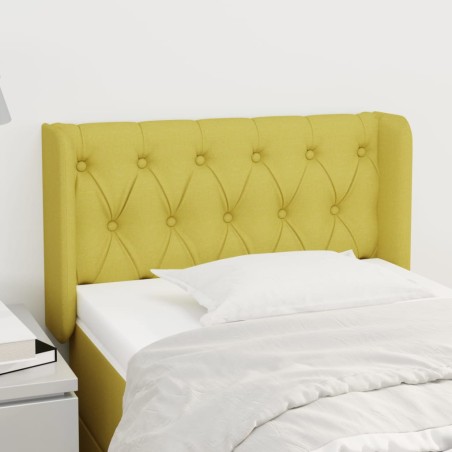 Testiera ad Orecchio Verde 83x16x78/88 cm in Tessuto