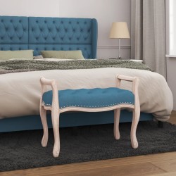 Panca Blu 80x45x60 cm in Velluto