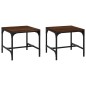 Tavolini 2pz Nerorovere marrone 40x40x35cm in Legno Multistrato Tavolini 2pz Nerorovere marrone 40x40x35cm in Legno Multistrato