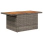 vidaXL Set da Pranzo da Giardino di 7 Pezzi con Cuscini Grigi in Rattan Polietilene e Acacia