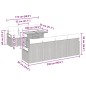 vidaXL Set Divano Giardino con cuscino 8 pcs Beige e grigio Grande