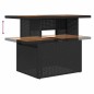 vidaXL Set di Sofà da Giardino con cuscino 9 pcs Nero Standard Rattan