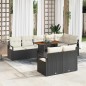 vidaXL Set da Giardino in 9 Pezzi con Cuscini Neri in Rattan Sintetico e Acacia vidaXL Set da Giardino in 9 Pezzi con Cuscini Neri in Rattan Sintetico e Acacia