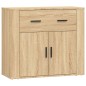 Credenze 3 pz Rovere Sonoma in Legno Multistrato Credenze 3 pz Rovere Sonoma in Legno Multistrato