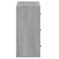 Credenze 2 pz Grigio Sonoma in Legno Multistrato
