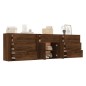 Credenze 3 pz Rovere Marrone in Legno Multistrato Credenze 3 pz Rovere Marrone in Legno Multistrato