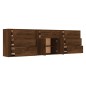 Credenze 3 pz Rovere Marrone in Legno Multistrato Credenze 3 pz Rovere Marrone in Legno Multistrato