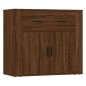 Credenze 3 pz Rovere Marrone in Legno Multistrato Credenze 3 pz Rovere Marrone in Legno Multistrato