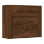 Credenze 3 pz Rovere Marrone in Legno Multistrato Credenze 3 pz Rovere Marrone in Legno Multistrato