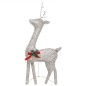 vidaXL Renne di Natale 6 pz Oro Bianco Caldo Rete vidaXL Renne di Natale 6 pz Oro Bianco Caldo Rete