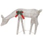 vidaXL Renne di Natale 6 pz Oro Bianco Caldo Rete vidaXL Renne di Natale 6 pz Oro Bianco Caldo Rete