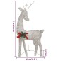 vidaXL Renne di Natale 6 pz Oro Bianco Caldo Rete vidaXL Renne di Natale 6 pz Oro Bianco Caldo Rete