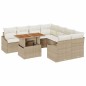 vidaXL Set di Tavolo e Sedie da Giardino da 9 Pezzi con Cuscini – Rattan Polietilene Beige e Acacia. vidaXL Set di Tavolo e Sedie da Giardino da 9 Pezzi con Cuscini – Rattan Polietilene Beige e Acacia.
