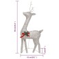 vidaXL Renne di Natale 6 pz Oro Bianco Caldo Rete vidaXL Renne di Natale 6 pz Oro Bianco Caldo Rete