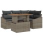vidaXL Set da Pranzo da Giardino 5 Pezzi con Cuscini Grigio in Rattan